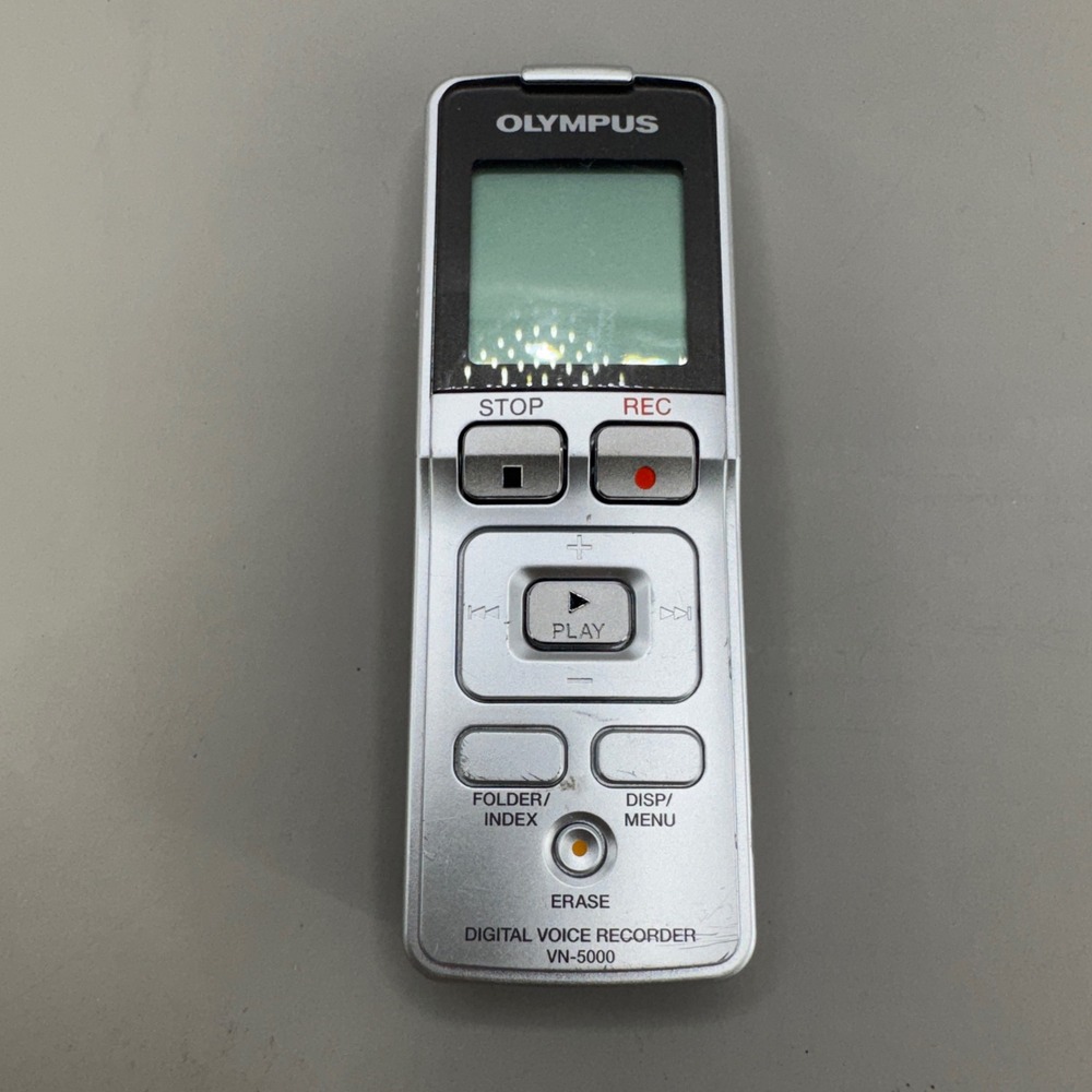 Olympus VN-5000 Digital Voice Recorder Silver Handheld Y2K Techcore Tech